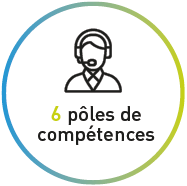 6 pôles de compétences